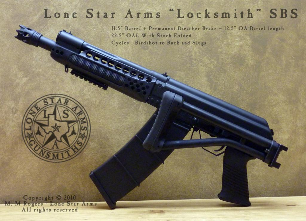Lone Star Arms "Select Fire LE" Full Auto Saiga 12 Shotgun SGM Side View Lone Star Arms