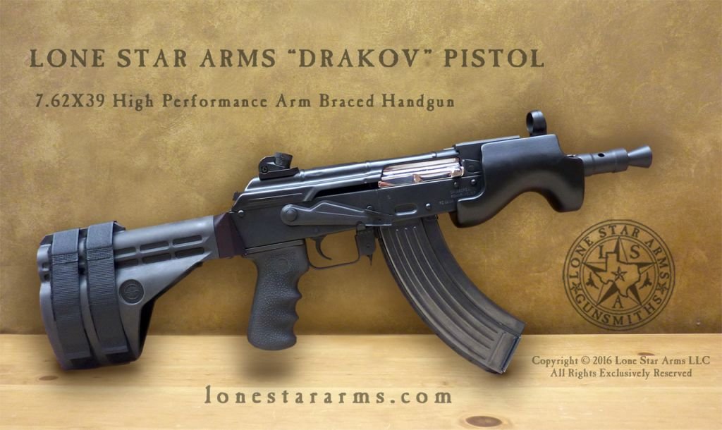 Lone Star Arms Drakov, Custom Micro Draco Pistol.