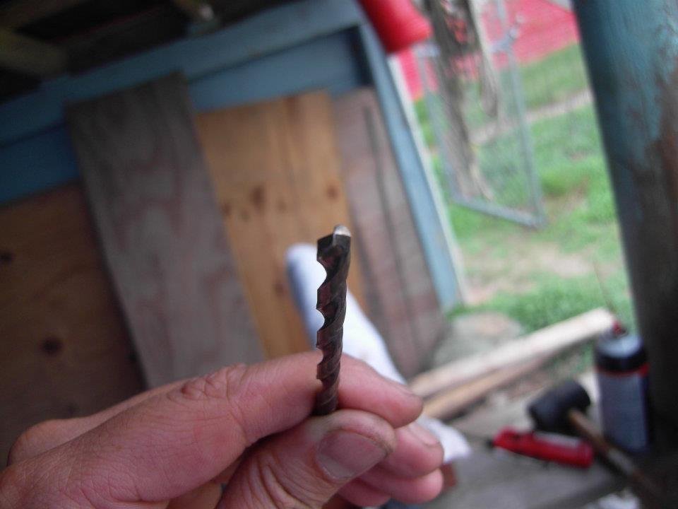 Worn drill bit make taken those rivets a lil hard.