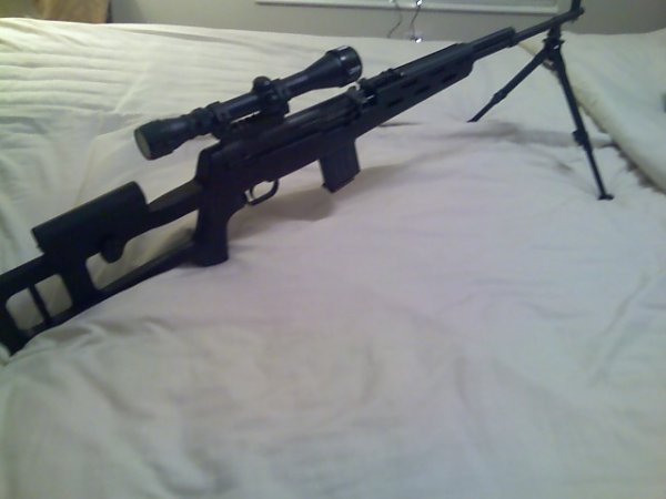SKS DRAGANOV STOCK AND 3X9 SCOPE AND BIPOD