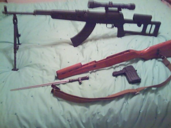 SKS DRAGANOV STOCK AND 3X9 SCOPE AND BIPOD