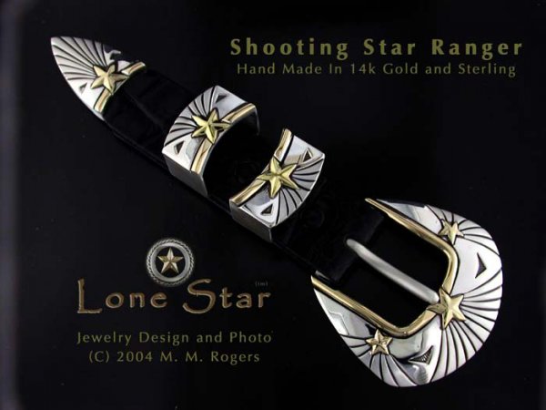 Hand Made Shooting Star Texas Buckle by M. M. Rogers - Lone Star