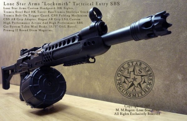 Lone Star Arms Tactical Entry SBS RH 3 4