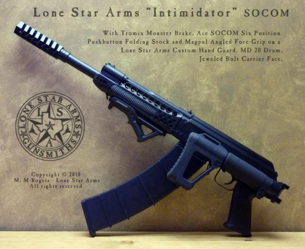 Lone Star Arms S12 - "SOCOM" Side View - Folded