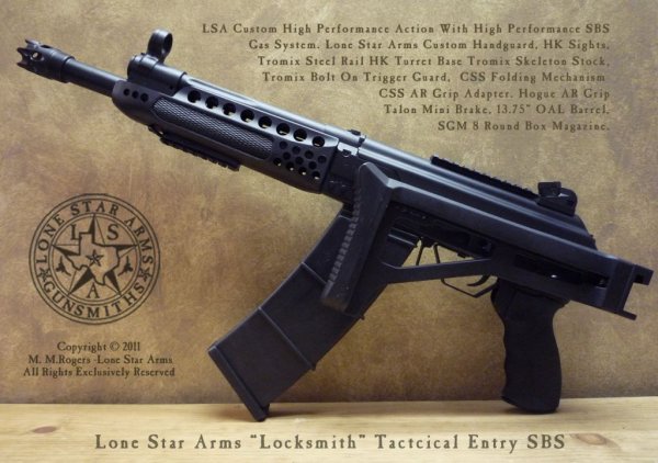 Lone Star Arms Tactical Entry SBS LH Side Folded