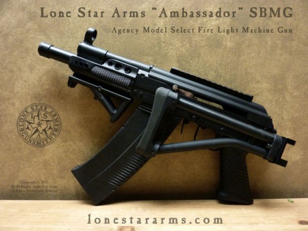 Lone Star Arms "Ambassador" SBMG LH  Folded View