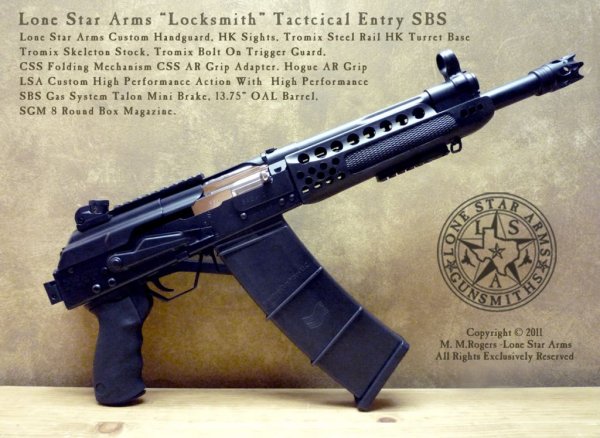 Lone Star Arms Tactical Entry SBS RH Side Folded