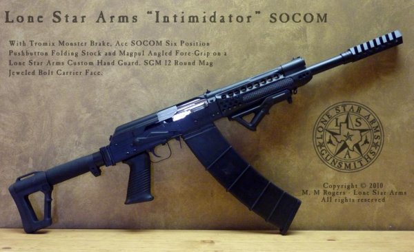 Lone Star Arms S12 - "SOCOM" Side View - SGM 12 Round Mag