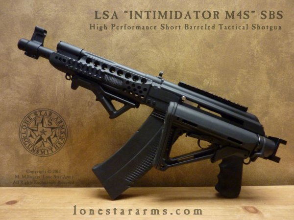 Lone Star Arms "Initimidator M4S" SBS Left Hand Folded View