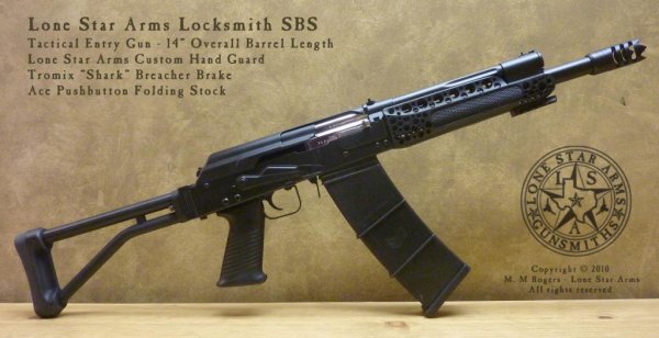 Lone Star Arms Custom "Locksmith" CS -14" OA Barrel Length