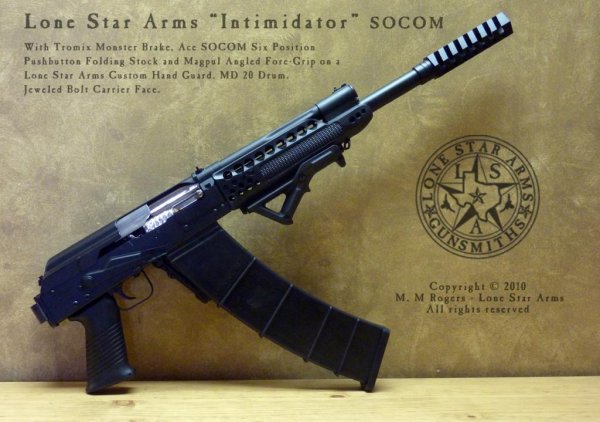 Lone Star Arms S12 - "SOCOM" Side View - LH - Folded