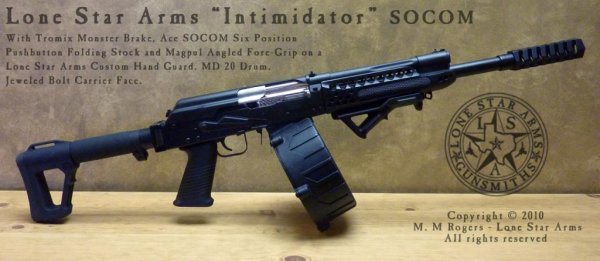 Lone Star Arms S12 - "SOCOM" Side View - MD 20 Drum