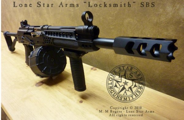 Lone Star Arms SBS Entry gun - 12.5" Barrel, 4" Breacher Brake