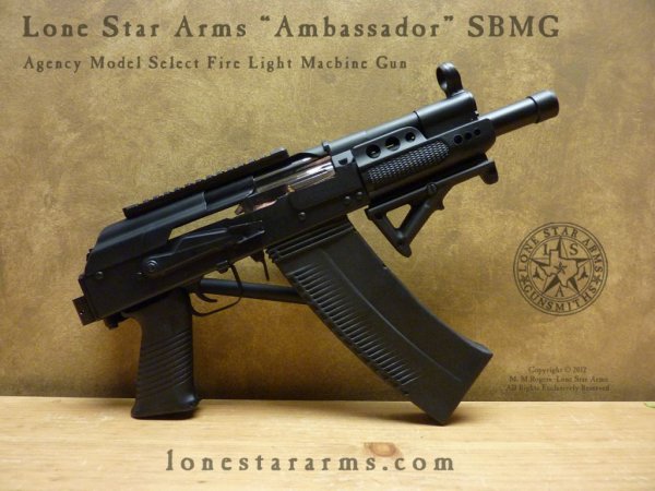 Lone Star Arms "Ambassador" SBMG LH Folded View