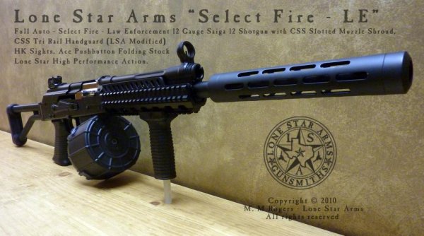 Lone Star Arms "Select Fire - LE" Full Auto Saiga 12 Shotgun