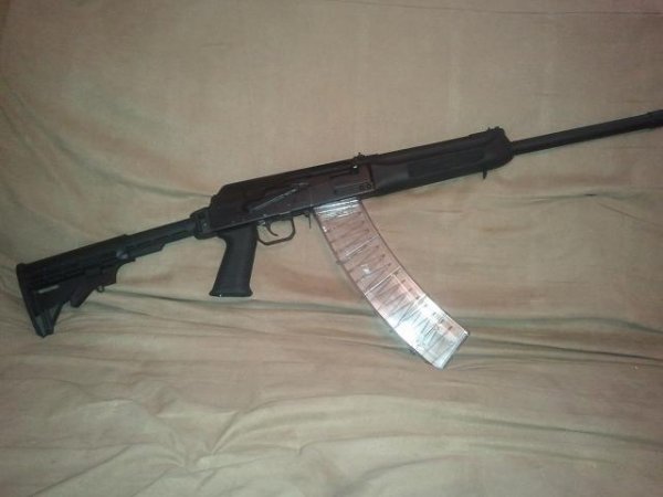 My Saiga 12 After Converison w/ New 12rd Clear Mag