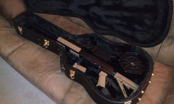 Guitar case modified to fit my Saiga 12