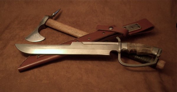 my Michael Stevenson custom Primitive D-Guard Dueling Bowie knife