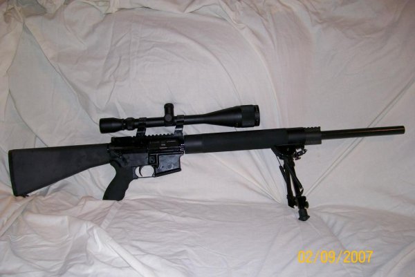 24" Varmint rifle built on a superior arms stripped low